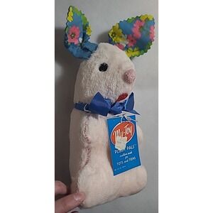 Vintage 1960 New York Manufacturered - My Toy Plush Pals Rabbit With Tag